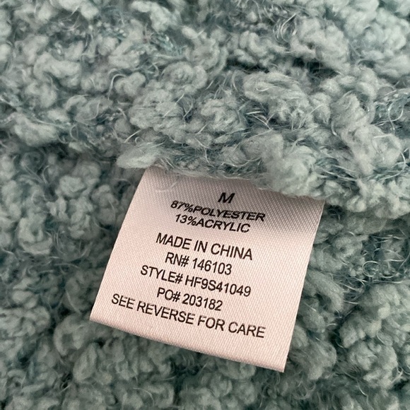 Hippie Rose Cozy Colorblocked Open Front Cardigan Fleetwood Combo Stripe Size M - Picture 8 of 11